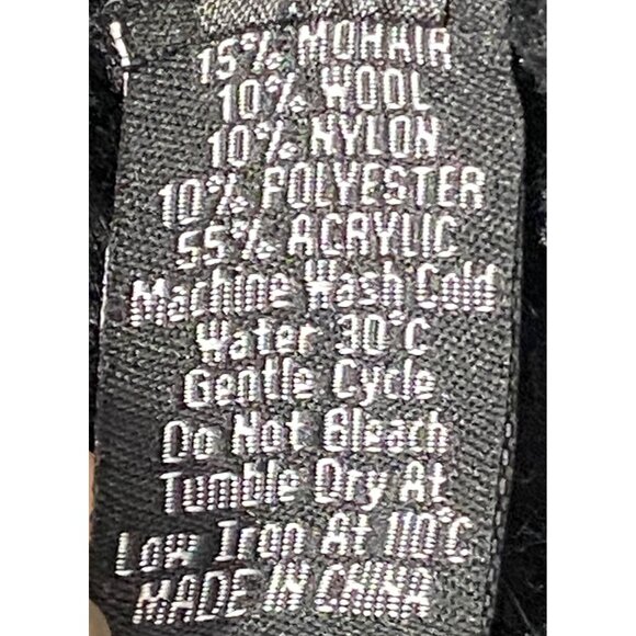 Papa textured high pile fuzzy tunic vest Wool Blend big Buttons artsy size L - Picture 5 of 11